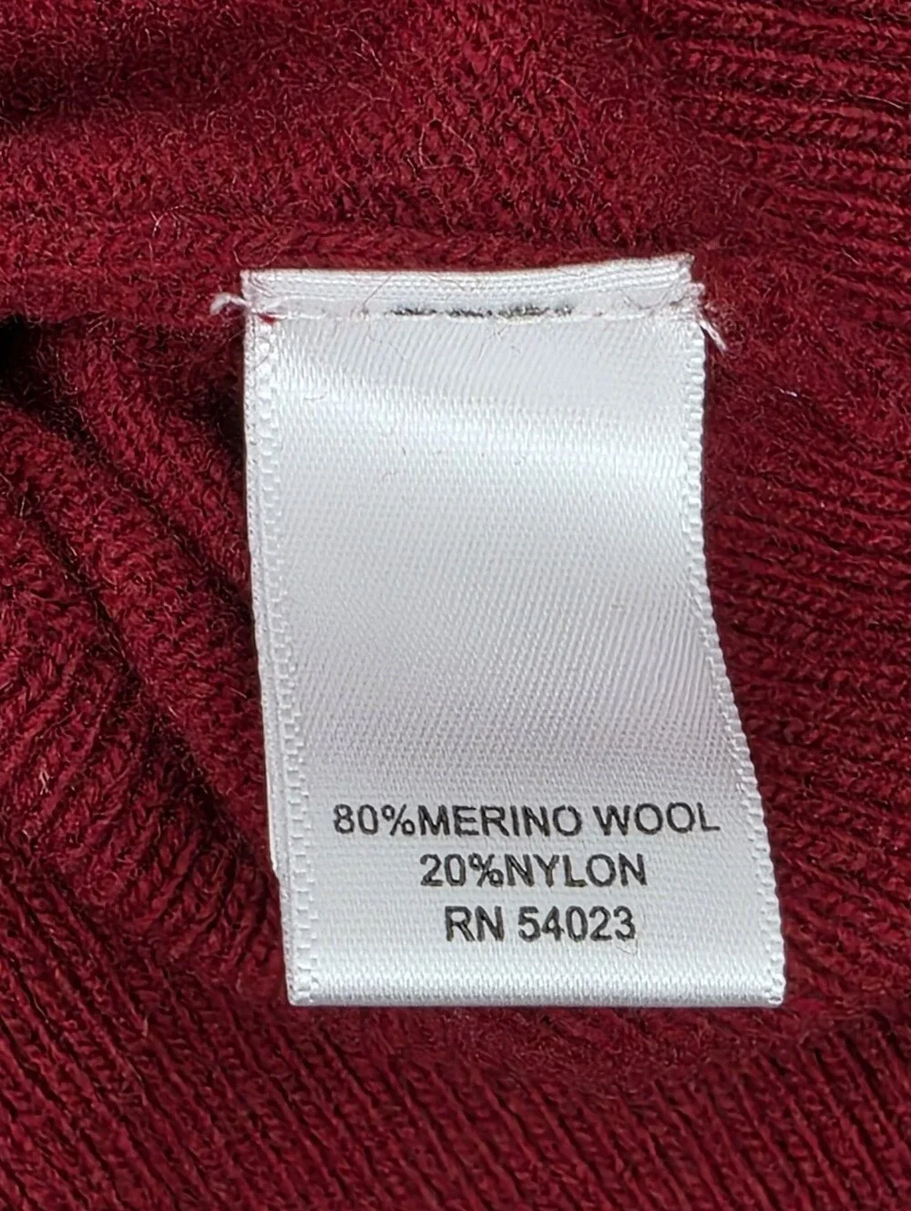 Banana Republic Red Crew Neck Pullover Sweater Merino Wool Blend Men's Large L